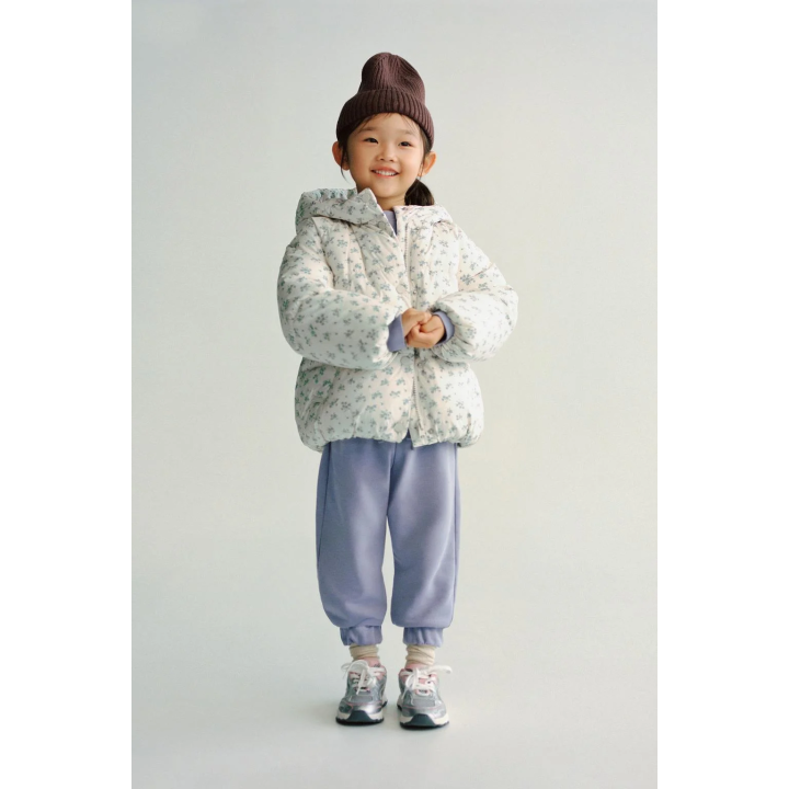 УТЕПЛЕННОЕ ПАЛЬТО ИЗ ФЛИСА С ЦВЕТОЧНЫМ ПРИНТОМ