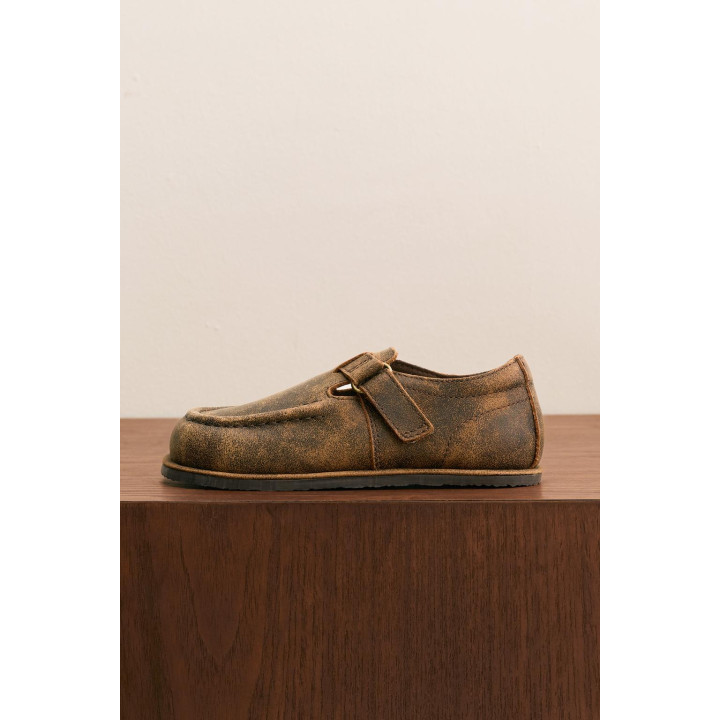 КОЖАНЫЕ ТУФЛИ С ПРЯЖКОЙ