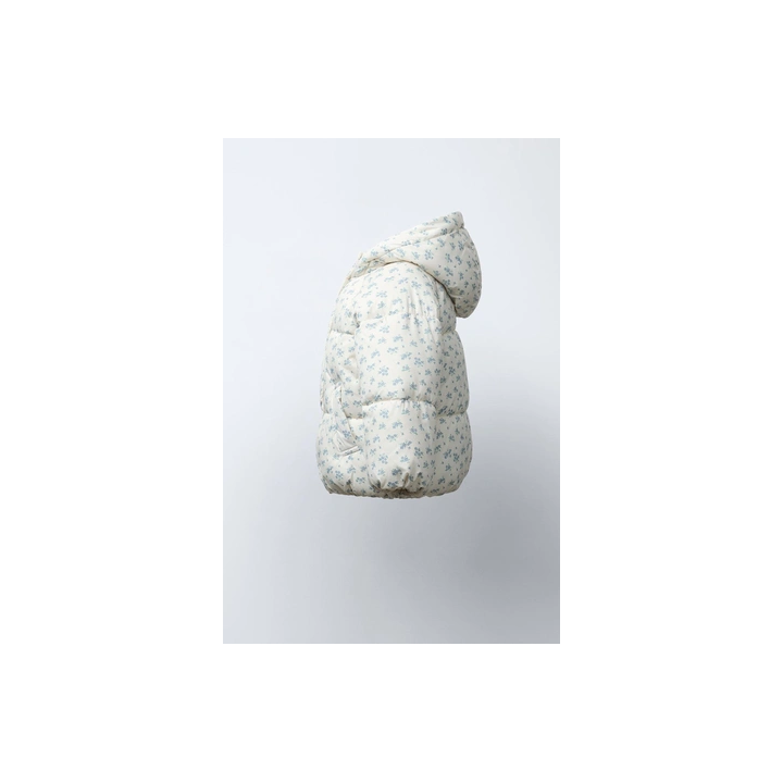 УТЕПЛЕННОЕ ПАЛЬТО ИЗ ФЛИСА С ЦВЕТОЧНЫМ ПРИНТОМ