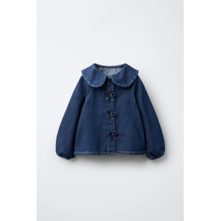 ДЖИНСОВАЯ РУБАШКА С БАНТАМИ