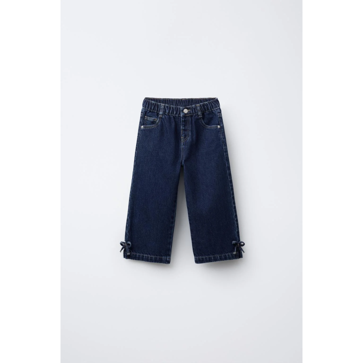 ДЖИНСОВЫЕ КЮЛОТЫ С ЛЕНТАМИ