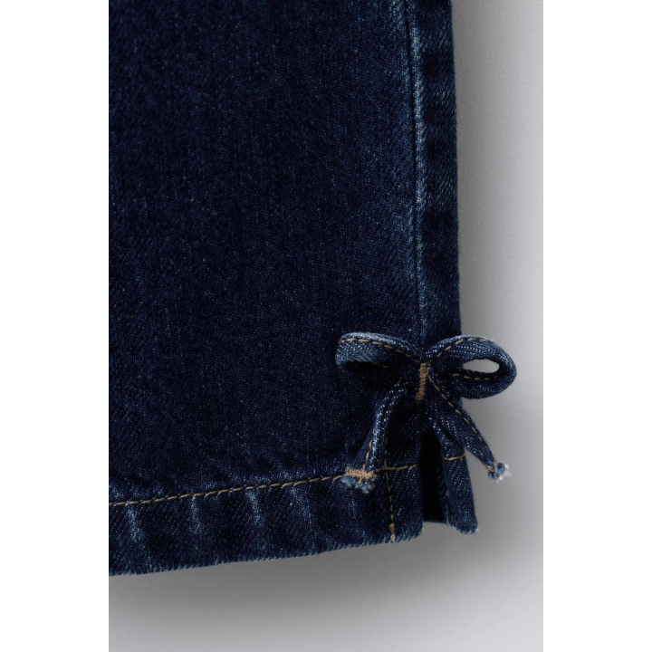 ДЖИНСОВЫЕ КЮЛОТЫ С ЛЕНТАМИ