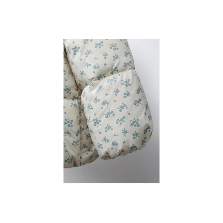 УТЕПЛЕННОЕ ПАЛЬТО ИЗ ФЛИСА С ЦВЕТОЧНЫМ ПРИНТОМ