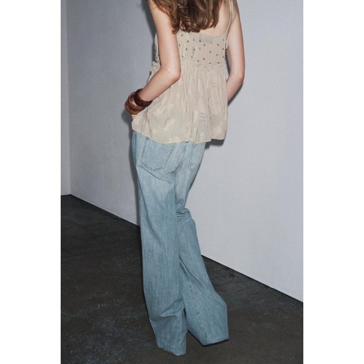 ЖАККАРДОВЫЙ ТОП НА БРЕТЕЛЯХ — ZW COLLECTION