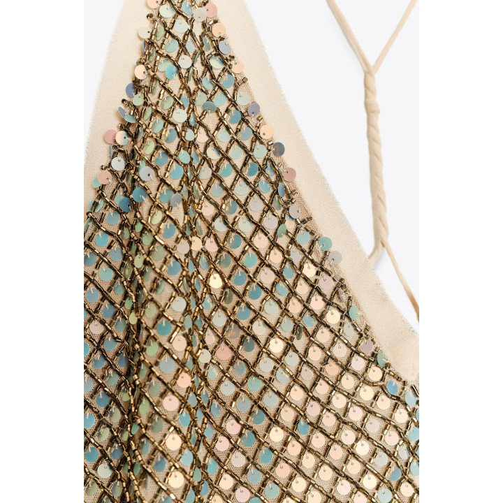 ТОП С БРЕТЕЛЯМИ И ПАЙЕТКАМИ — ZW COLLECTION LIMITED EDITION