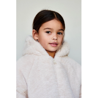 КУРТКА ИЗ ИСКУССТВЕННОГО МЕХА С КАПЮШОНОМ