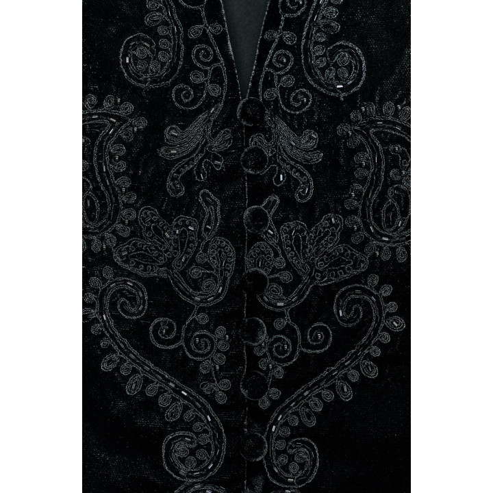 ЖИЛЕТ ИЗ БАРХАТА С ВЫШИВКОЙ — ZW COLLECTION LIMITED EDITION