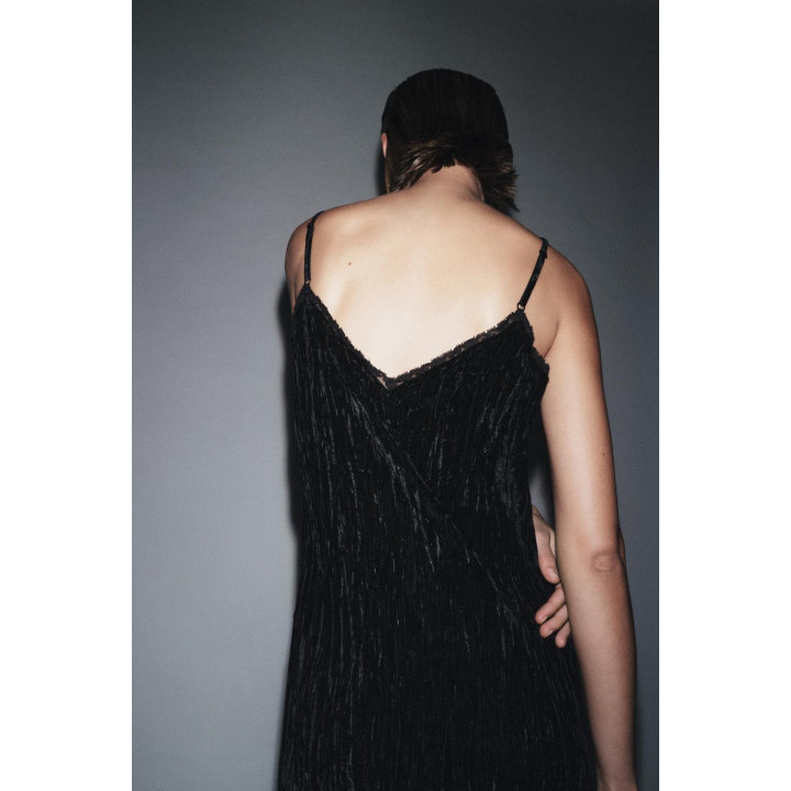 БАРХАТНОЕ ПЛАТЬЕ-КОМБИНАЦИЯ — ZW COLLECTION