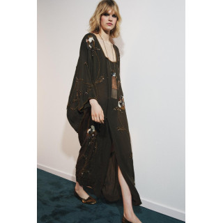 ЖАККАРДОВОЕ ПЛАТЬЕ С ВЫШИВКОЙ И БУСИНАМИ — LIMITED EDITION