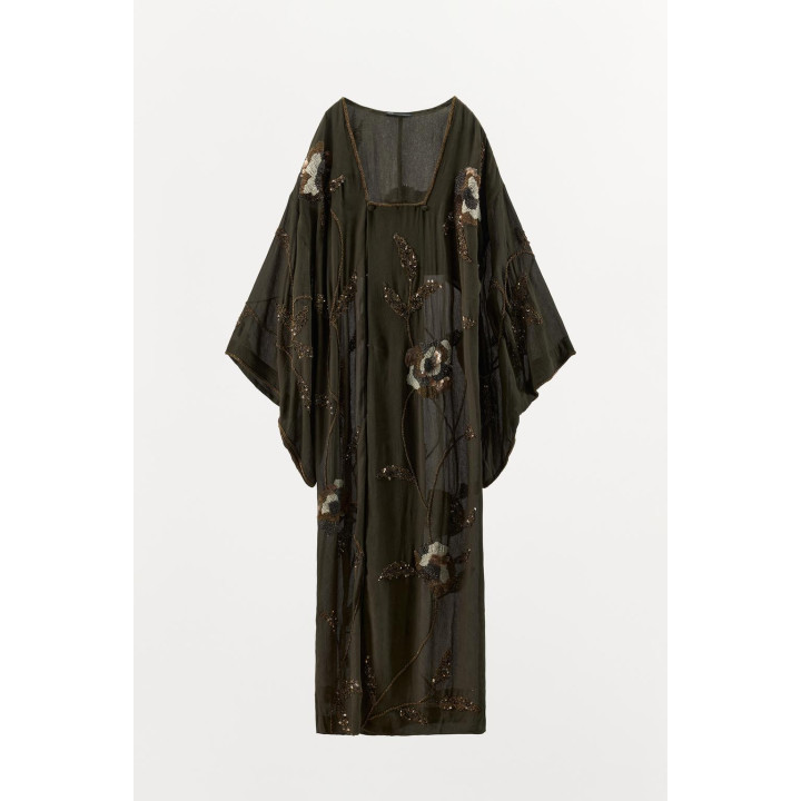 ЖАККАРДОВОЕ ПЛАТЬЕ С ВЫШИВКОЙ И БУСИНАМИ — LIMITED EDITION