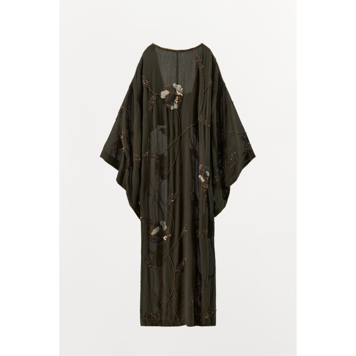 ЖАККАРДОВОЕ ПЛАТЬЕ С ВЫШИВКОЙ И БУСИНАМИ — LIMITED EDITION