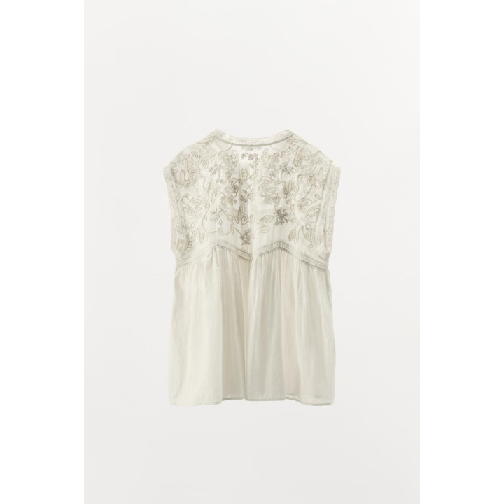 Топ limited edition с вышивкой кружевом