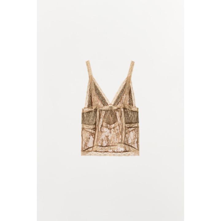 КРУЖЕВНОЙ ТОП С ПАЙЕТКАМИ LIMITED EDITION