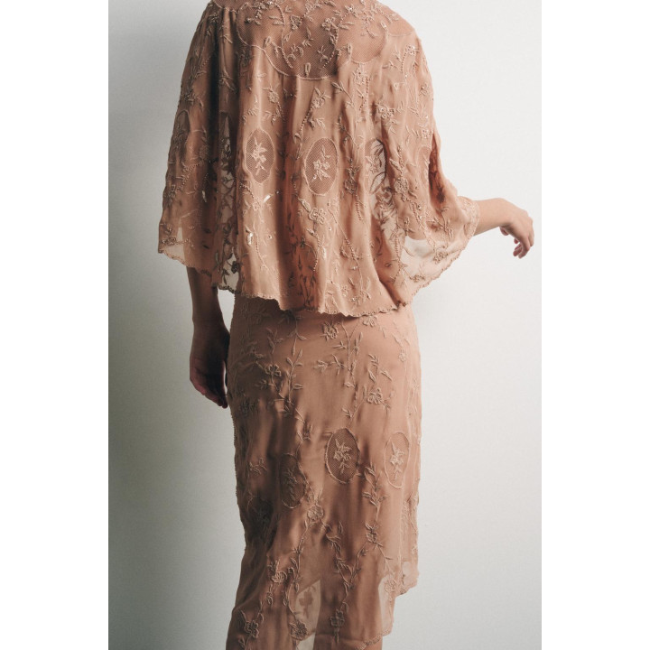 ТОП-НАКИДКА GEORGETTE С ВЫШИВКОЙ, ЛИМИТИРОВАННАЯ СЕРИЯ