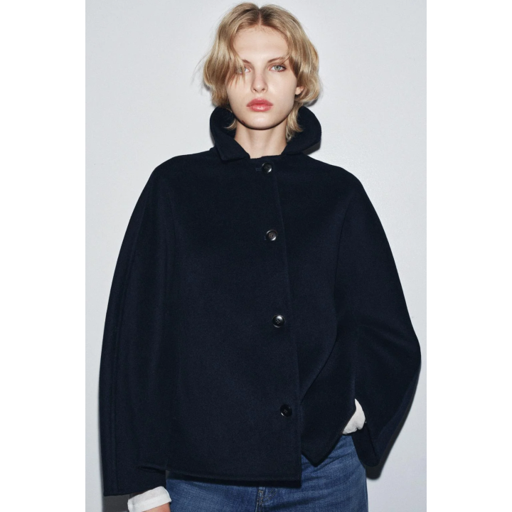 ПАЛЬТО С ВОРОТНИКОМ ИЗ ИСКУССТВЕННОГО МЕХА И ШЕРСТИ — ZW COLLECTION