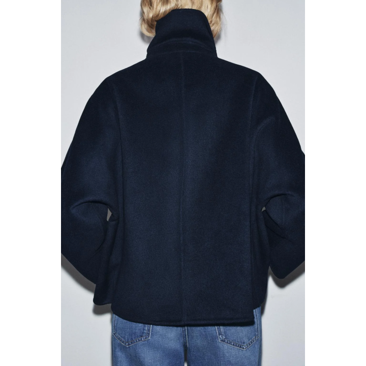 ПАЛЬТО С ВОРОТНИКОМ ИЗ ИСКУССТВЕННОГО МЕХА И ШЕРСТИ — ZW COLLECTION