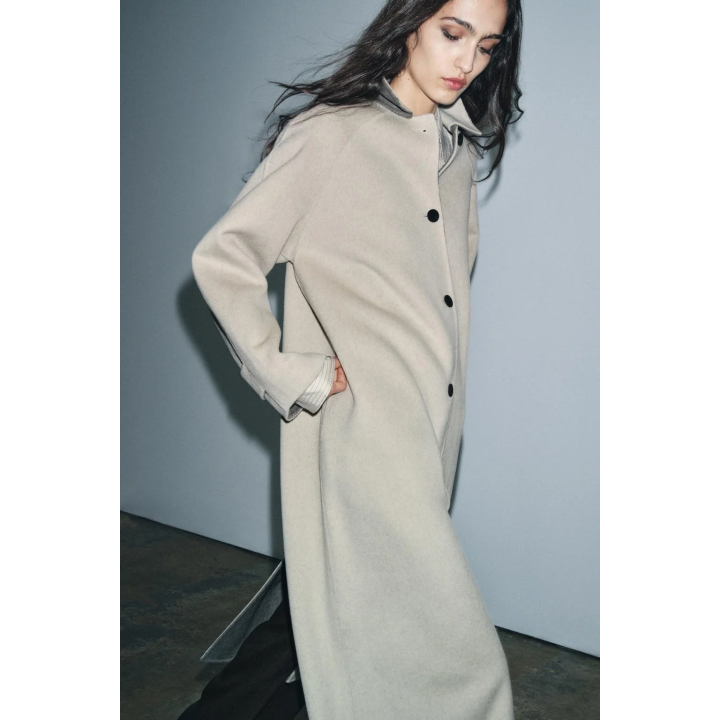 ДЛИННОЕ ПАЛЬТО ИЗ СМЕСОВОЙ ШЕРСТИ — ZW COLLECTION LIMITED EDITION
