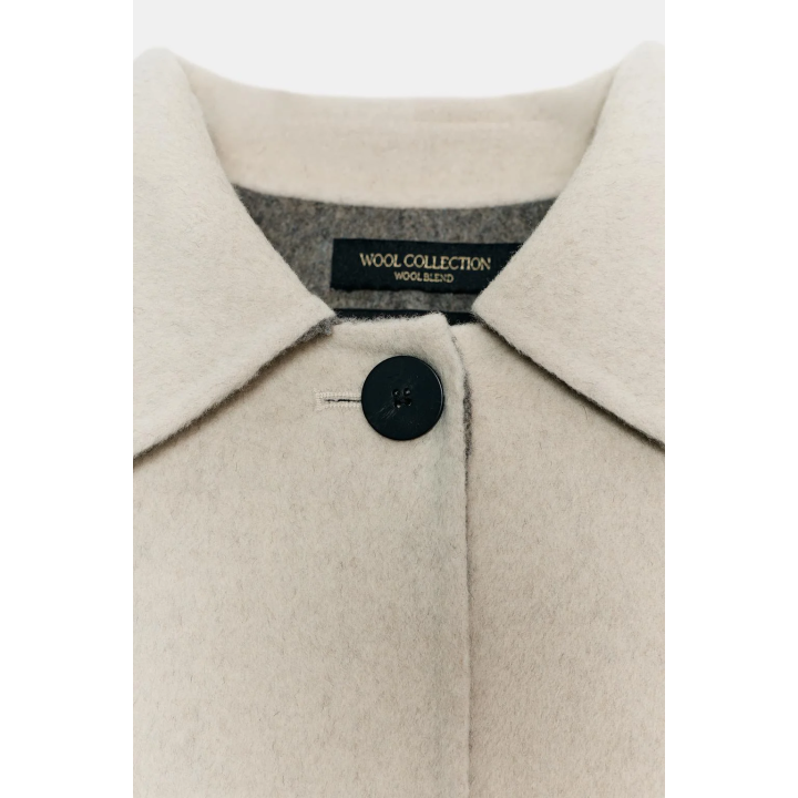 ДЛИННОЕ ПАЛЬТО ИЗ СМЕСОВОЙ ШЕРСТИ — ZW COLLECTION LIMITED EDITION