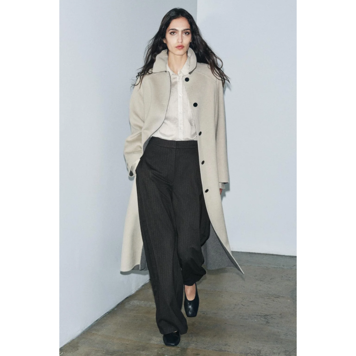 ДЛИННОЕ ПАЛЬТО ИЗ СМЕСОВОЙ ШЕРСТИ — ZW COLLECTION LIMITED EDITION