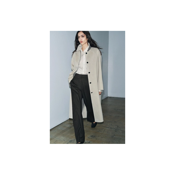 ДЛИННОЕ ПАЛЬТО ИЗ СМЕСОВОЙ ШЕРСТИ — ZW COLLECTION LIMITED EDITION