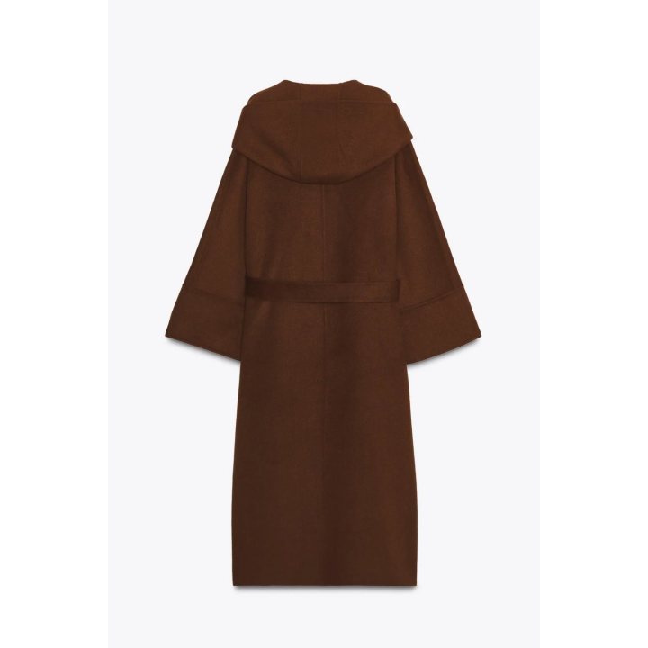 ДЛИННОЕ ПАЛЬТО С ПОЯСОМ ИЗ ШЕРСТИ — ZW COLLECTION LIMITED EDITION