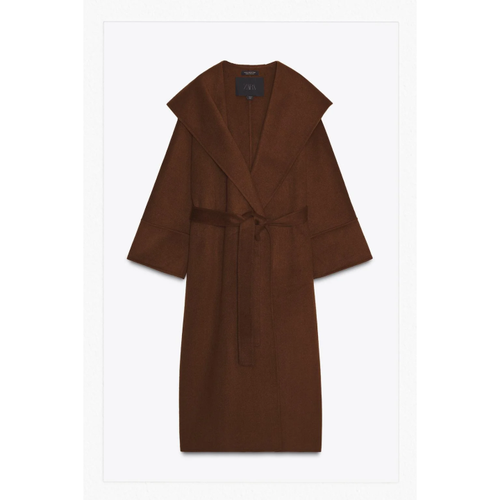 ДЛИННОЕ ПАЛЬТО С ПОЯСОМ ИЗ ШЕРСТИ — ZW COLLECTION LIMITED EDITION