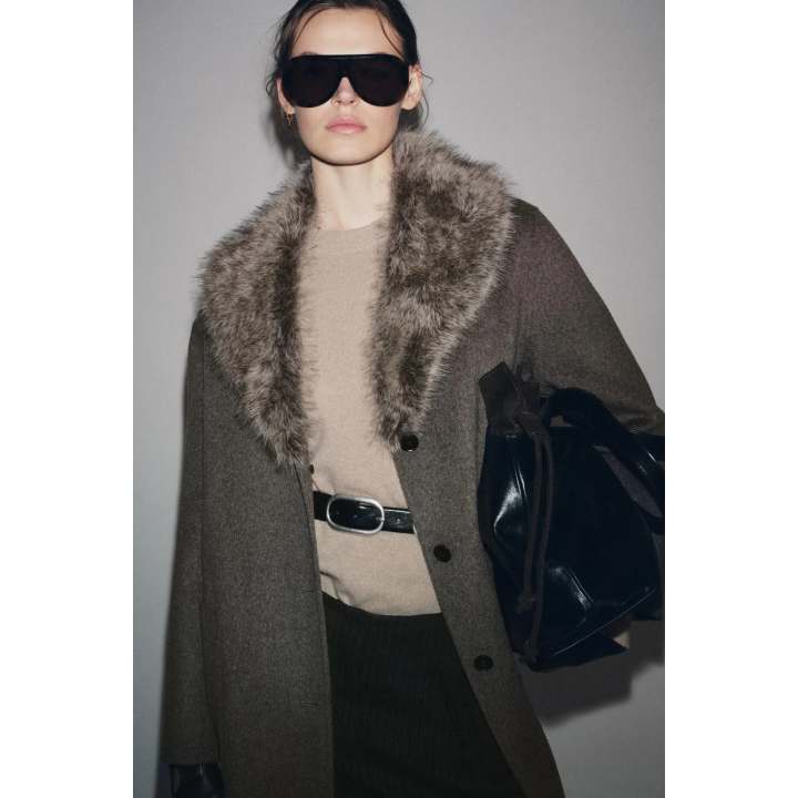 ПАЛЬТО ИЗ СМЕСОВОЙ ШЕРСТИ — ZW COLLECTION LIMITED EDITION