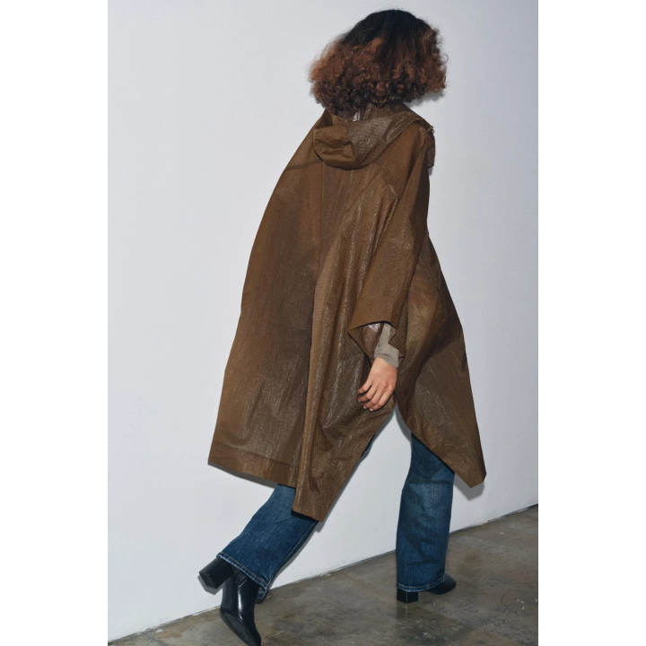 ПЛАЩ-ДОЖДЕВИК ОВЕРСАЙЗ С КАПЮШОНОМ — ZW COLLECTION