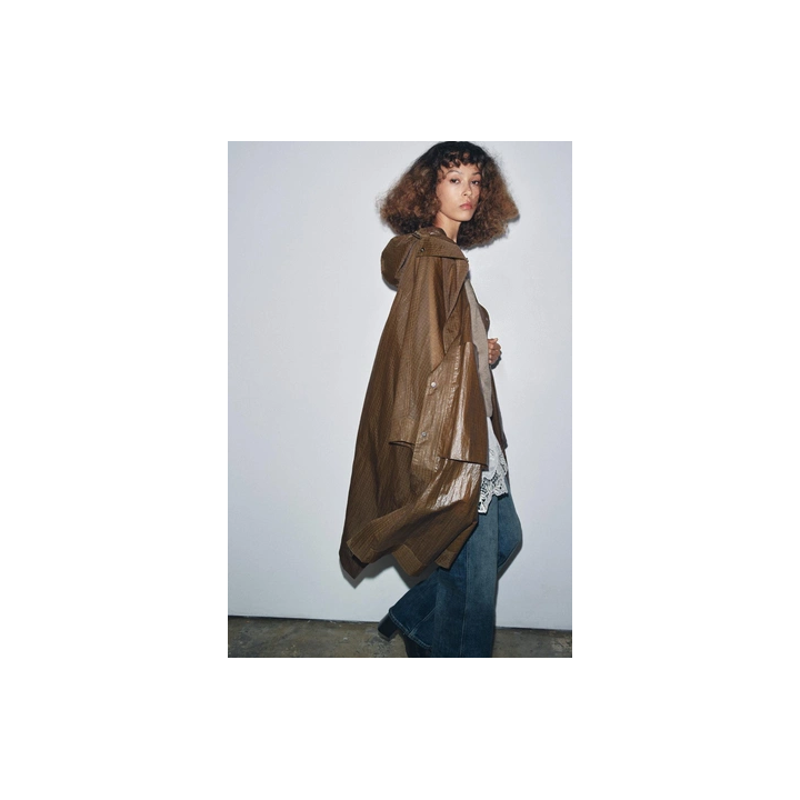 ПЛАЩ-ДОЖДЕВИК ОВЕРСАЙЗ С КАПЮШОНОМ — ZW COLLECTION