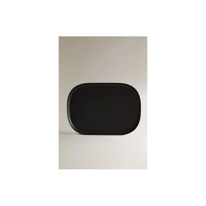 LARGE BLACK RESIN BATHROOM TRAY