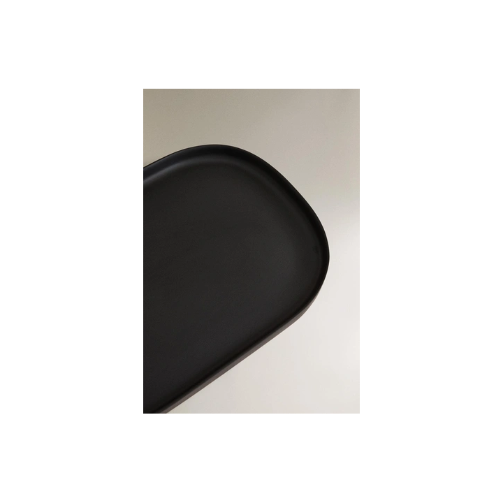 LARGE BLACK RESIN BATHROOM TRAY