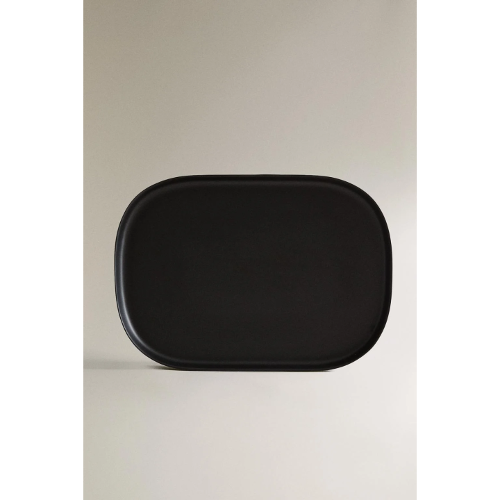 LARGE BLACK RESIN BATHROOM TRAY