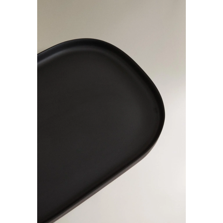 LARGE BLACK RESIN BATHROOM TRAY