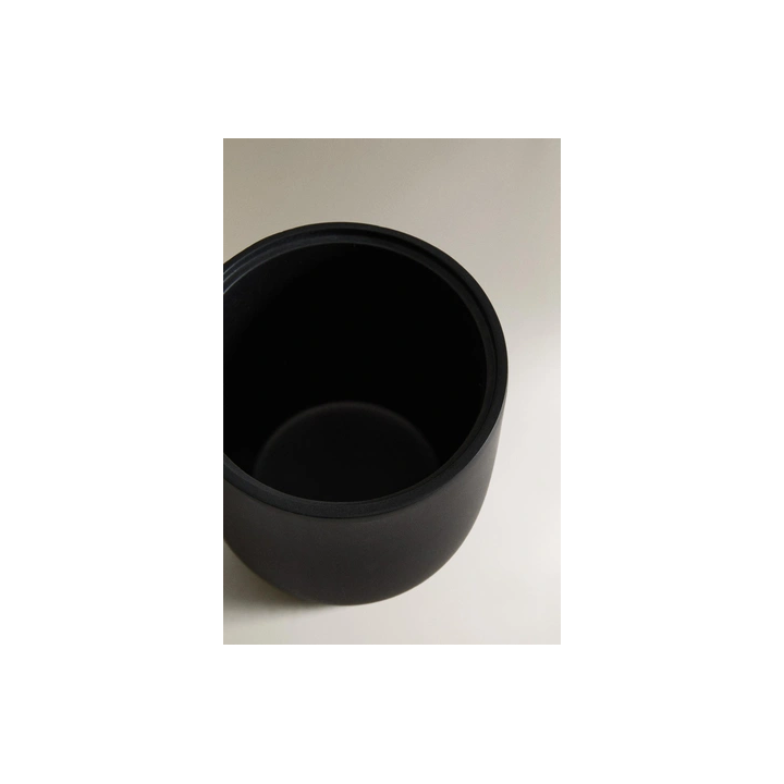 BLACK RESIN BATHROOM JAR