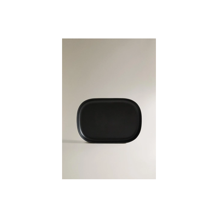 BLACK RESIN BATHROOM TRAY