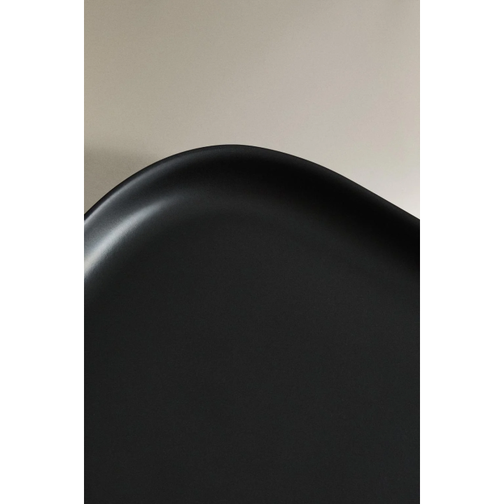 BLACK RESIN BATHROOM TRAY