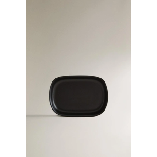 BLACK RESIN SOAP DISH