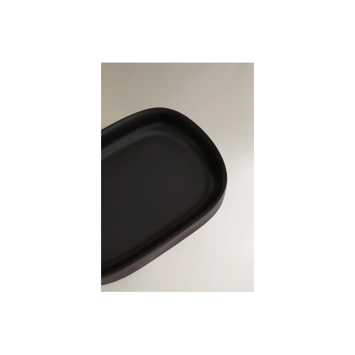 BLACK RESIN SOAP DISH