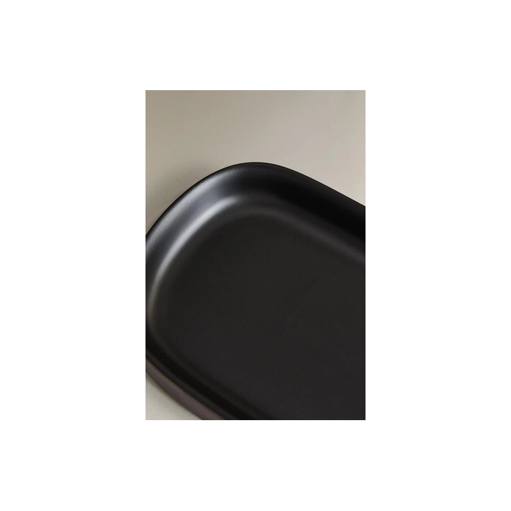 BLACK RESIN SOAP DISH