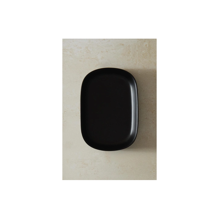 BLACK RESIN SOAP DISH