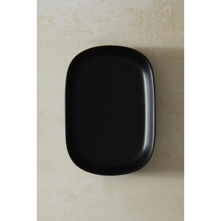 BLACK RESIN SOAP DISH