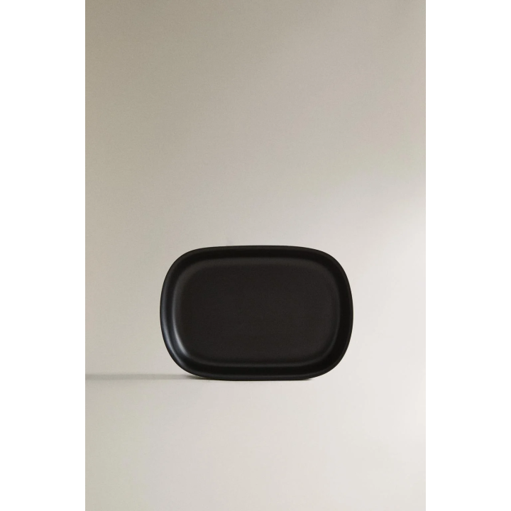 BLACK RESIN SOAP DISH