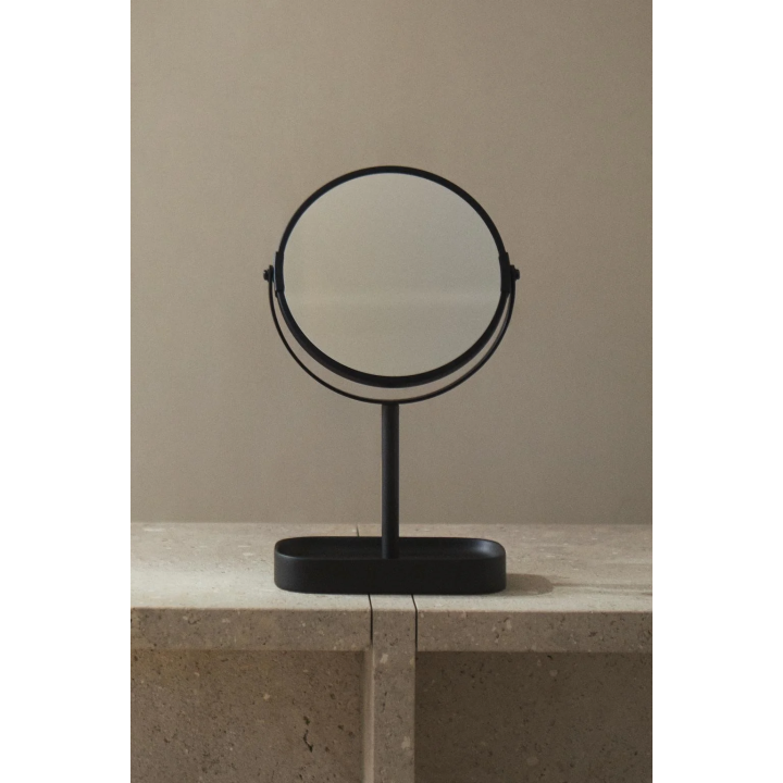 BLACK RESIN VANITY MIRROR