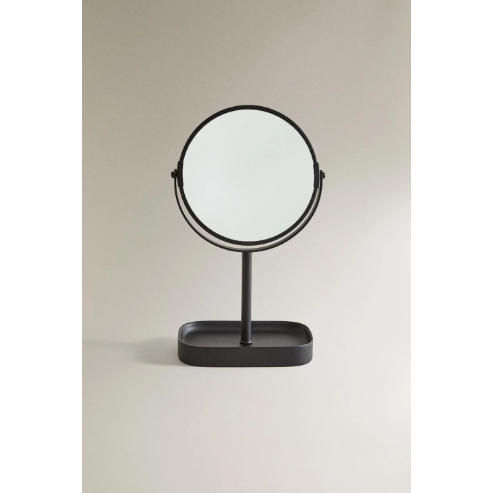 BLACK RESIN VANITY MIRROR