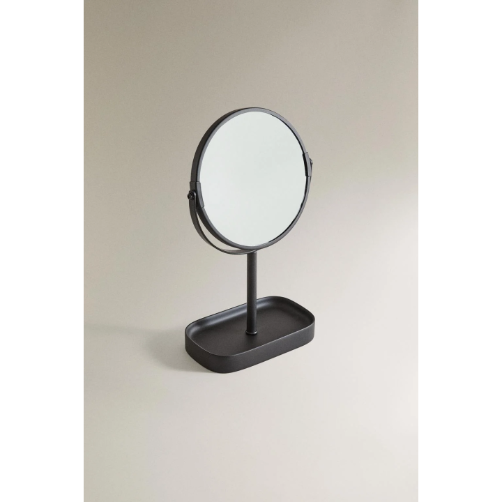 BLACK RESIN VANITY MIRROR