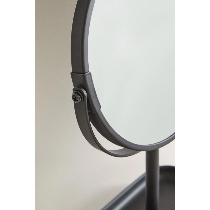 BLACK RESIN VANITY MIRROR