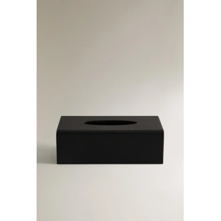 BLACK RESIN TISSUE BOX