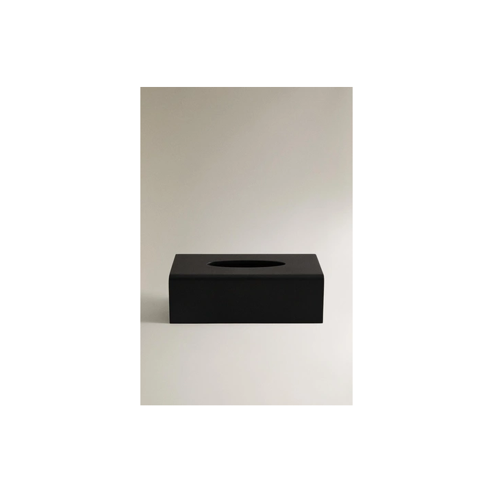 BLACK RESIN TISSUE BOX