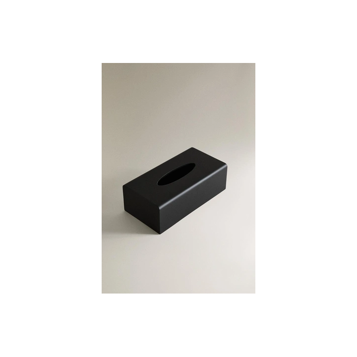 BLACK RESIN TISSUE BOX