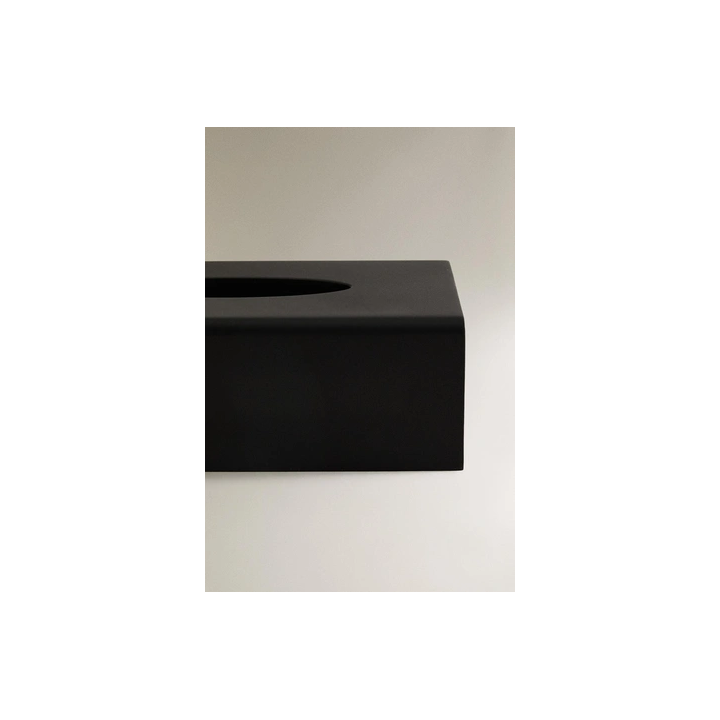 BLACK RESIN TISSUE BOX